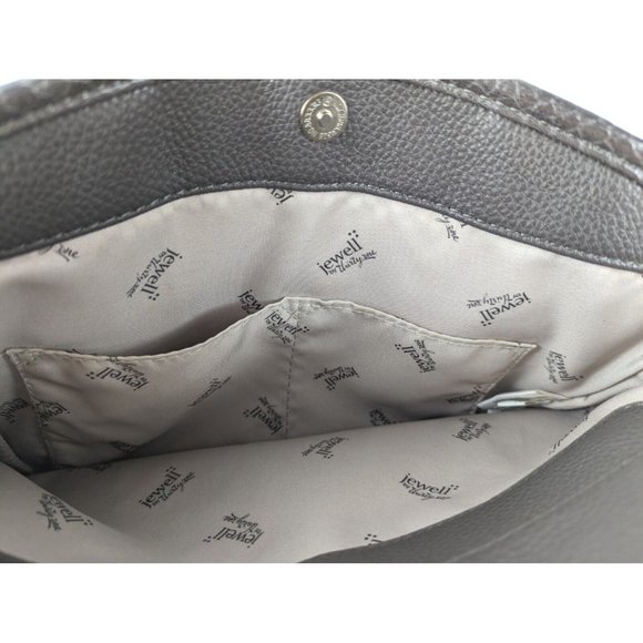 Jewell By Thirty‎ One Gray Croc Print Shoulder Hand Bag Purse. Large - Picture 7 of 8